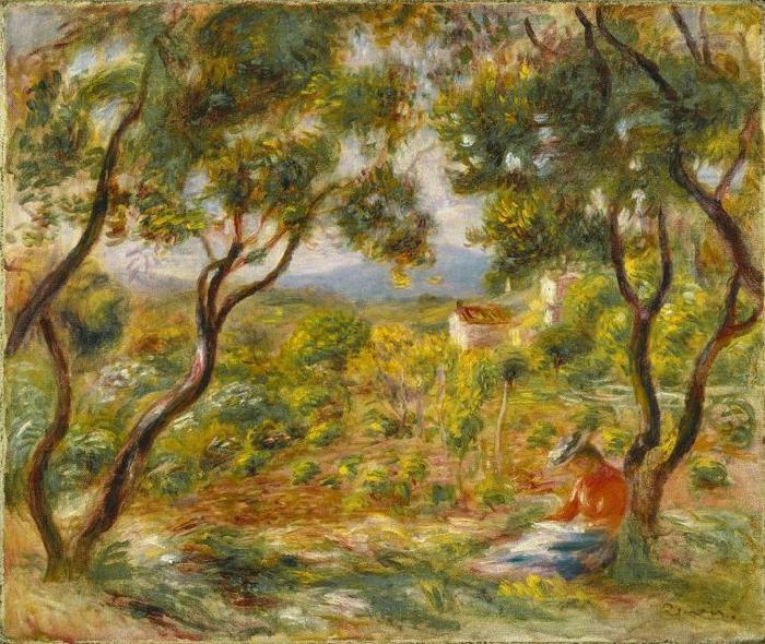 Pierre-Auguste Renoir The Vineyards at Cagnes Norge oil painting art
